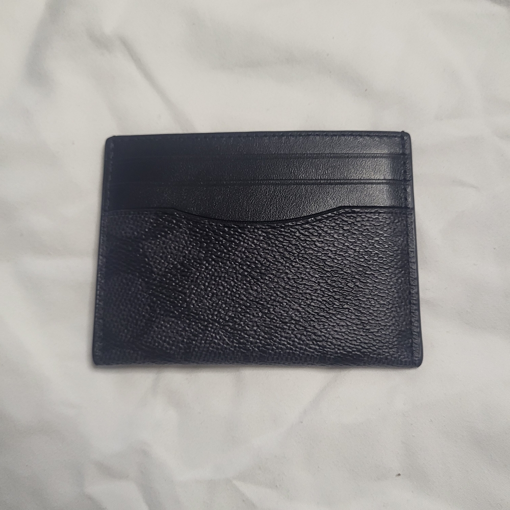 Coach Black Leather Card Holder